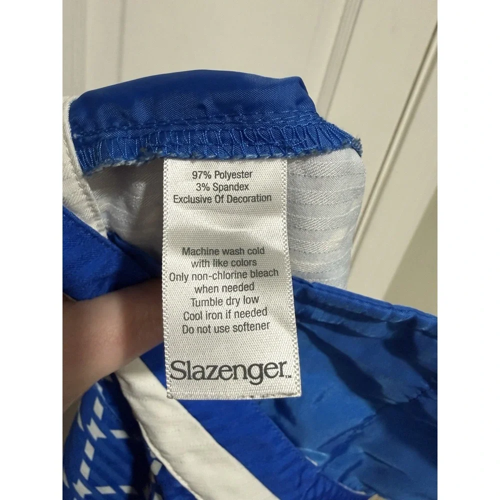 Womens Golf Shorts Blue White Slazenger Size 2